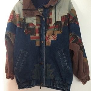 IZZI AZTEC WESTERN PRINT DENIM GENUINE RUGGED